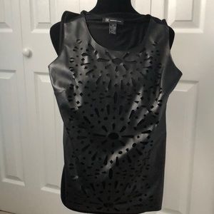 NWOT faux leather tank top INC